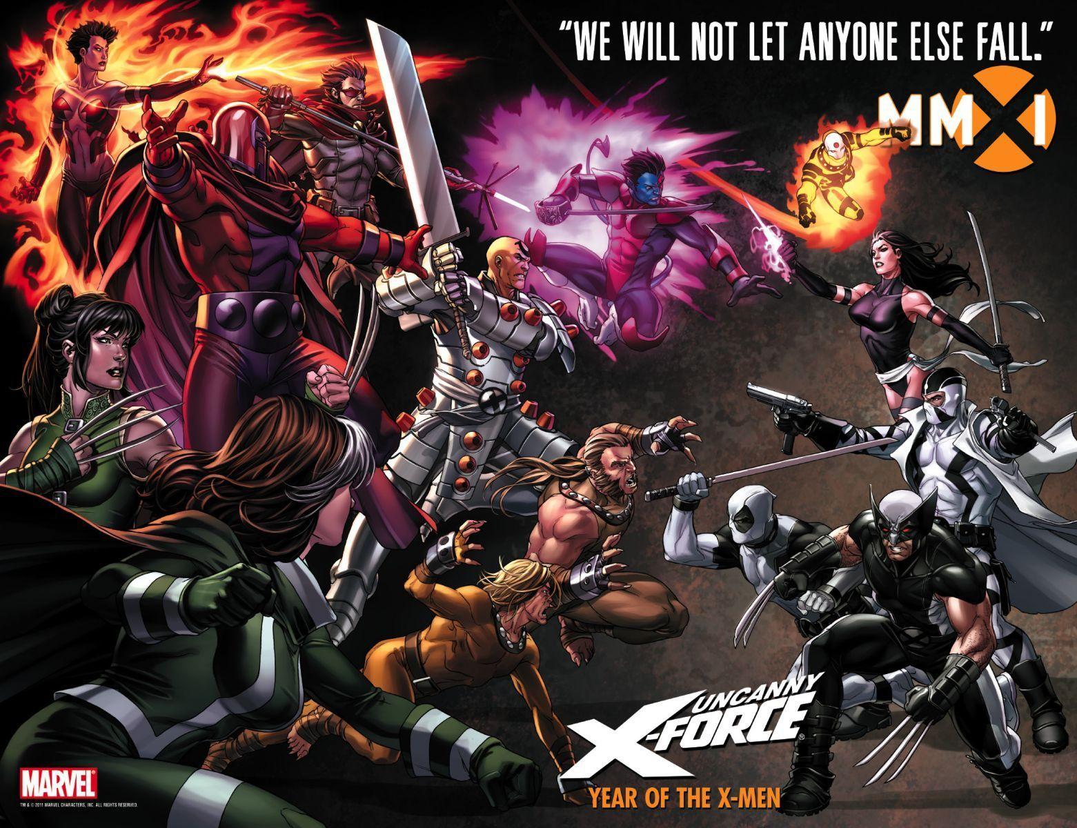 1561x1200 Uncanny X Force Psylocke, Archangel, Wolverine, Deadpool