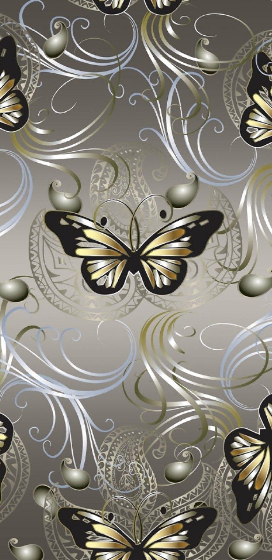 1080x2220 Free Butterflies Wallpaper Background