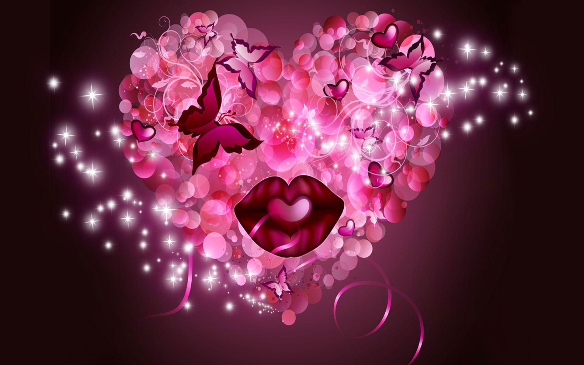 1920x1200 Hình nền trái tim tình yêu dễ thương HD-Hình nền trái tim màu hồng miễn phí