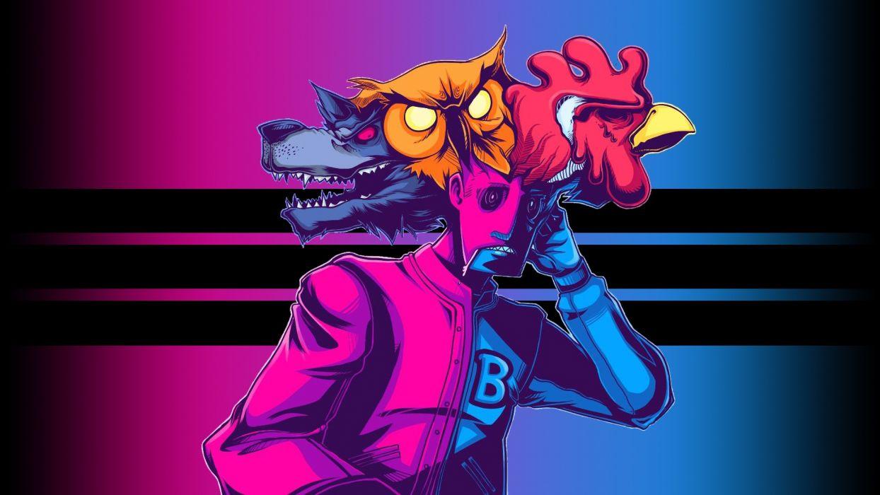 1244x700 Hotline Miami Pink psychedelic dark color wallpaperx1080