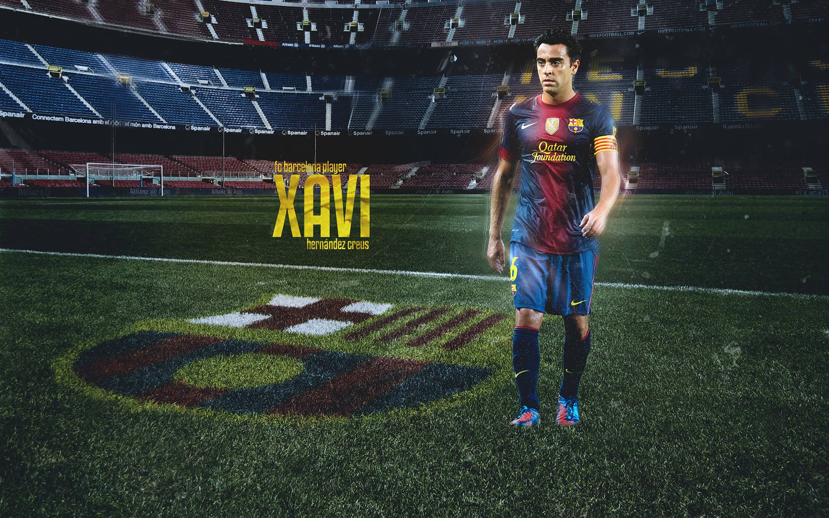 1680x1050 Xavi Hernández Wallpaper