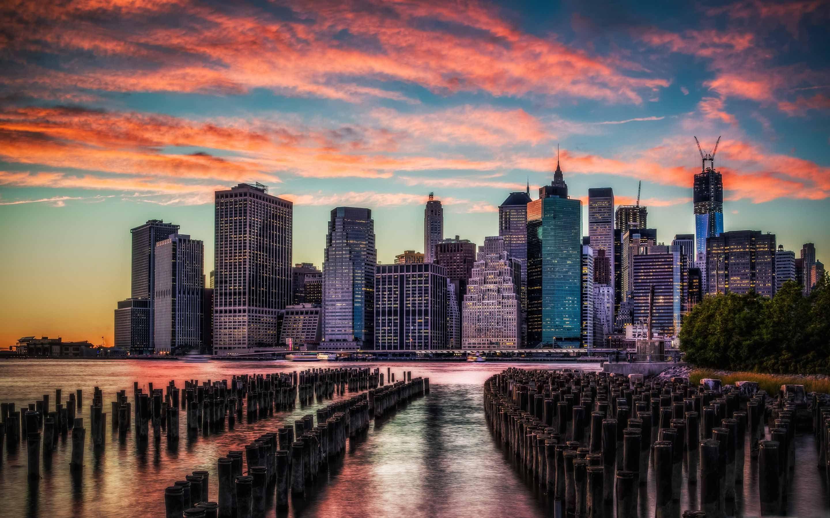 2880x1800 Sunset Wallpaper Nyc
