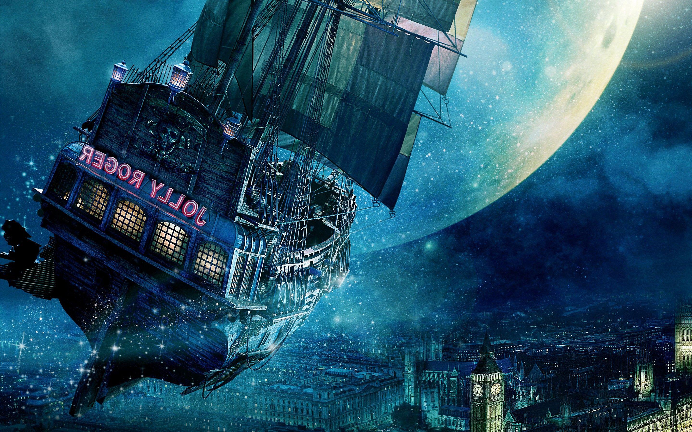2880x1800 Jolly Roger Ship Peter Pan Laptop HD HD 4k Wallpaper, Image, Background, Photo and Picture