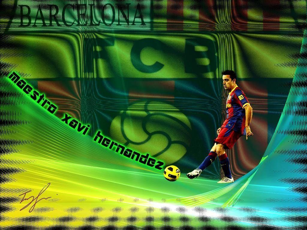 1024x768 Xavi FC Barcelona Wallpaper Hernandez Wallpaper
