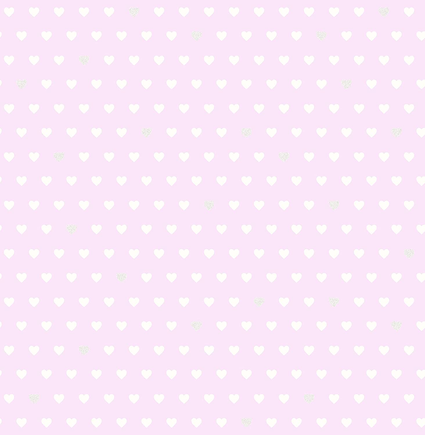 1464x1500 Brewster 2679 002155 Kids Small Purple Hearts Wallpaper