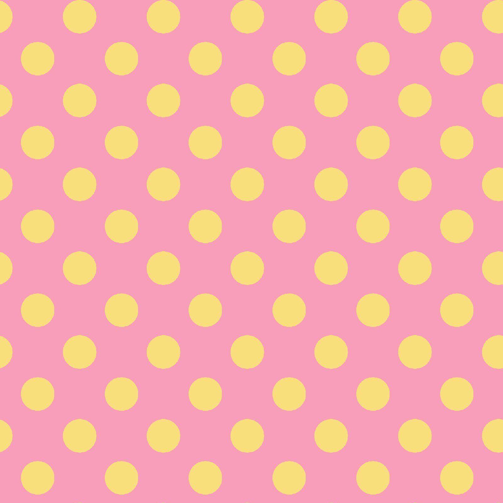 1600x1600 Pink & Yellow Polka Dot Flannel. Polka dots wallpaper, Polka dot pattern design, Yellow polka dot