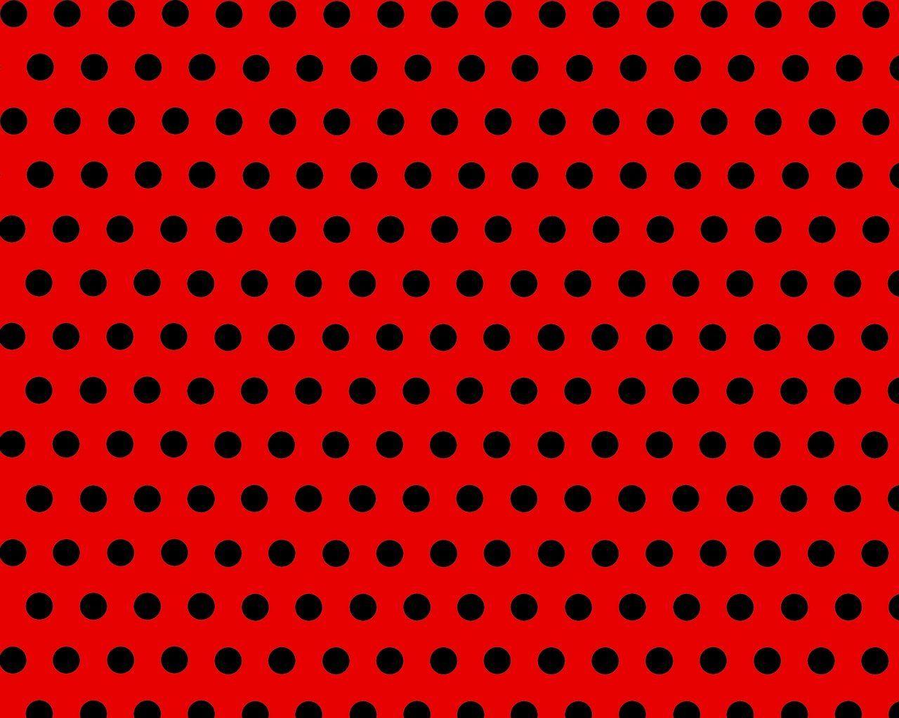1280x1023 Background Red White Polka Dots
