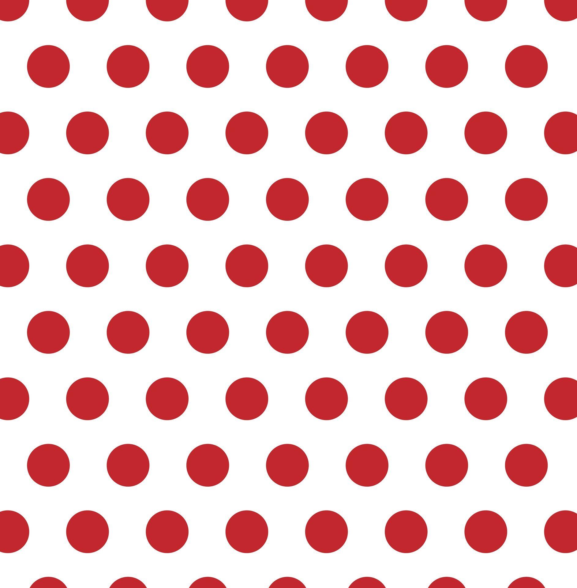 1885x1920 Polka dots red white spots free image