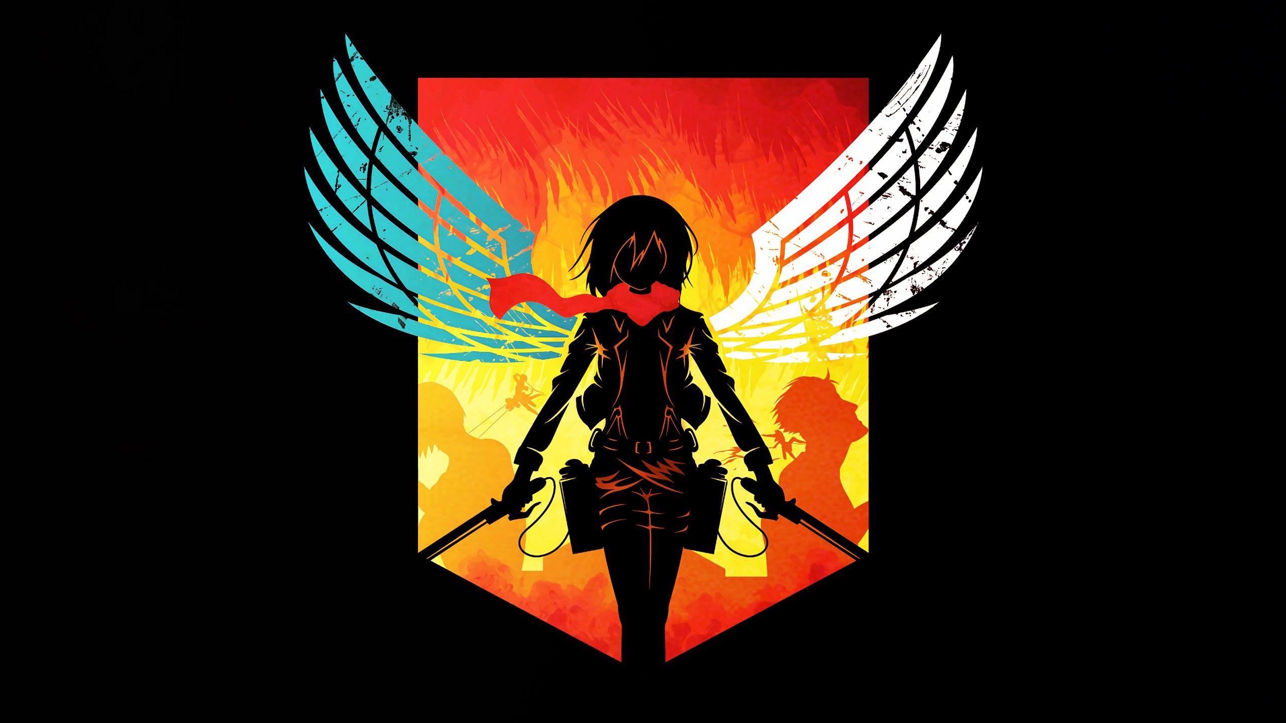 2560x1440 Attack on Titan Wallpaper 4K, Shingeki no Kyojin, Mikasa Ackerman, Anime