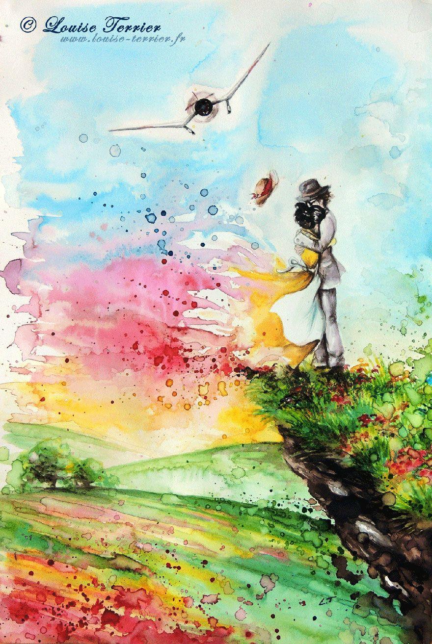 880x1313 Studio Ghibli Inspired Watercolor Paintings By Louise Terrier (14 Pics)