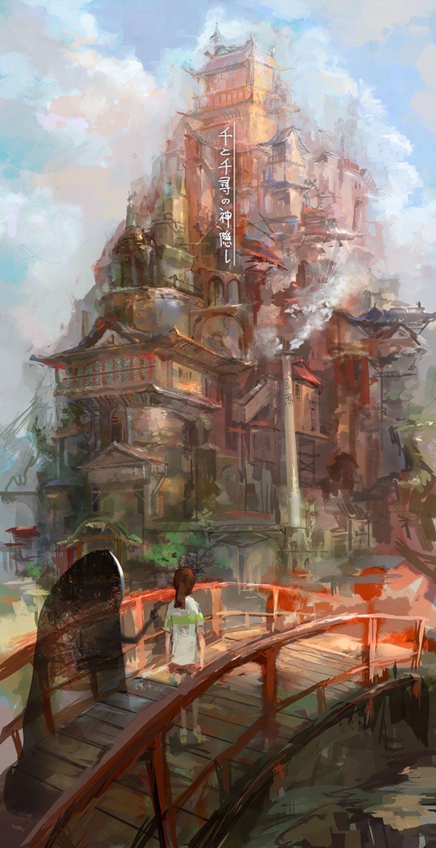 880x1711 Studio Ghibli Inspired Paintings That Will Spirit You Away
