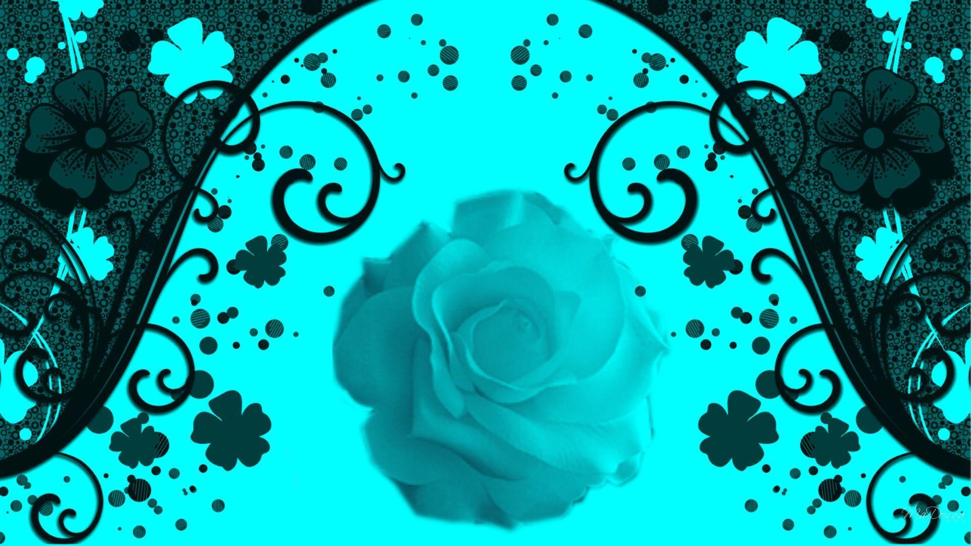1920x1080 Aqua Abstract Wallpaper Wallpaper Background of Your Choice. Turquoise wallpaper, Flower wallpaper, Abstract wallpaper