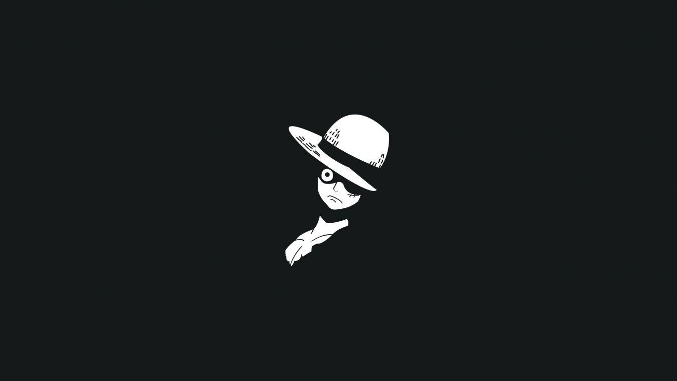 1366x768 Download 1366x768 wallpaper anime, monkey d. luffy, dark, minimal, tablet, laptop, 1366x768 HD image, background, 21287