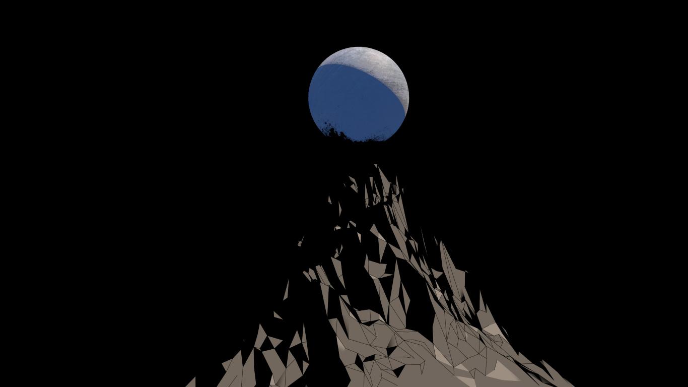 1366x768 Black Mountains Vector Minimal Art 1366x768 Resolution Wallpaper, HD Minimalist 4K Wallpaper, Image, Photo and Background