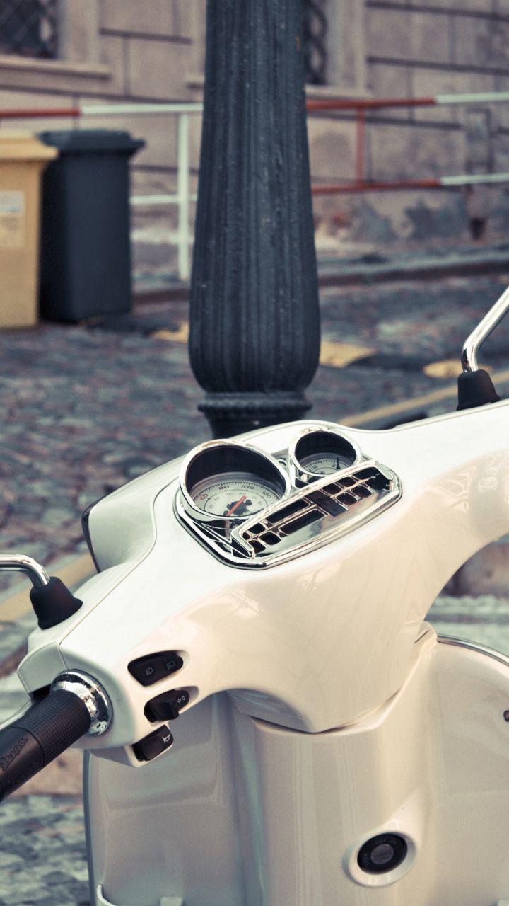 720x1280 White, vespa, scooter, bike, 720x1280 wallpaper. Motorcycle wallpaper, Android wallpaper, Car iphone wallpaper