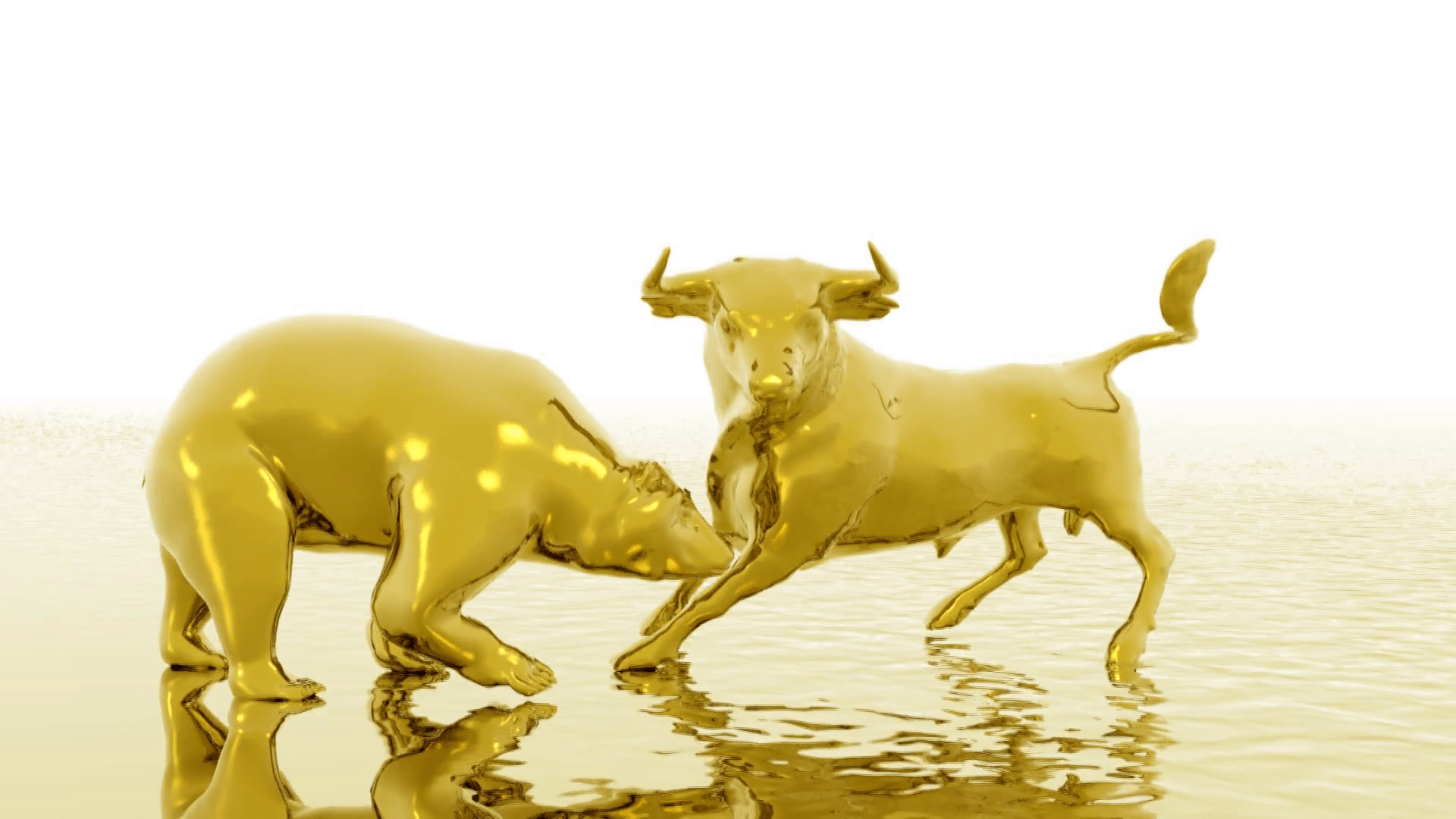1920x1080 Bull and Bear Animation Motion Background