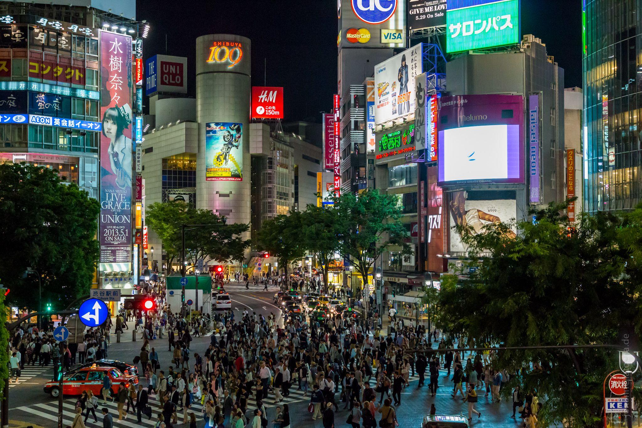 Shibuya Night Wallpapers Top Free Shibuya Night Backgrounds WallpaperAccess