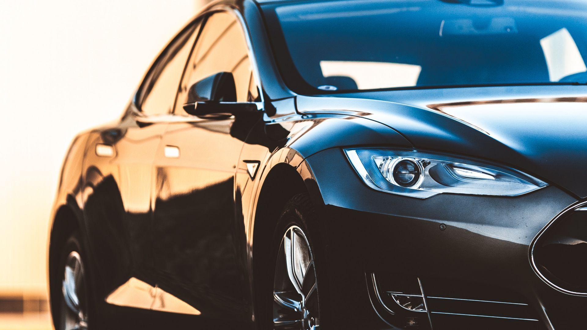 1920x1080 Download wallpaper 1920x1080 tesla model s, tesla, car, electric car, black full hd, hdtv, fhd, 1080p HD background