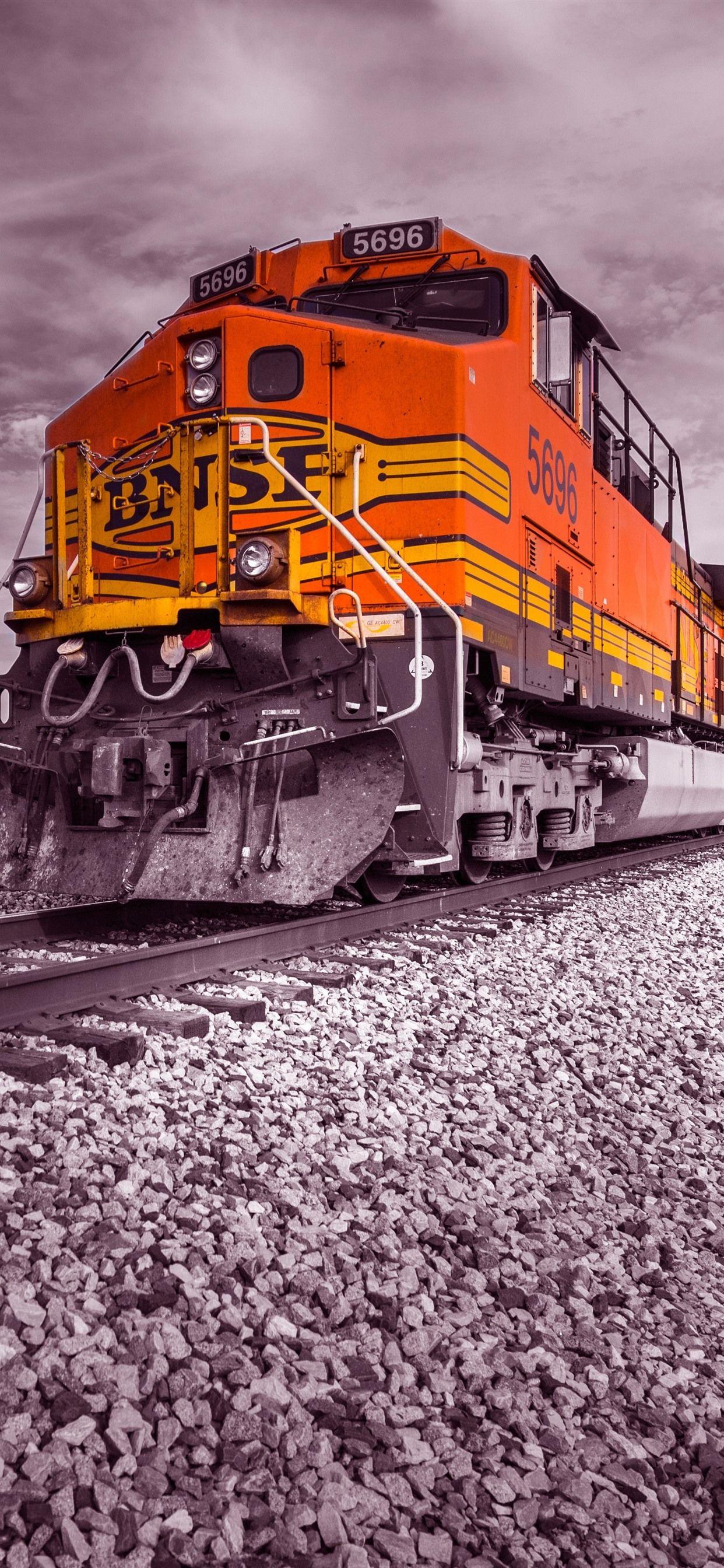 1242x2688 Train, Railroad, Rocks, Clouds 1242x2688 IPhone 11 Pro XS Max Wallpaper, Background, Picture, Image