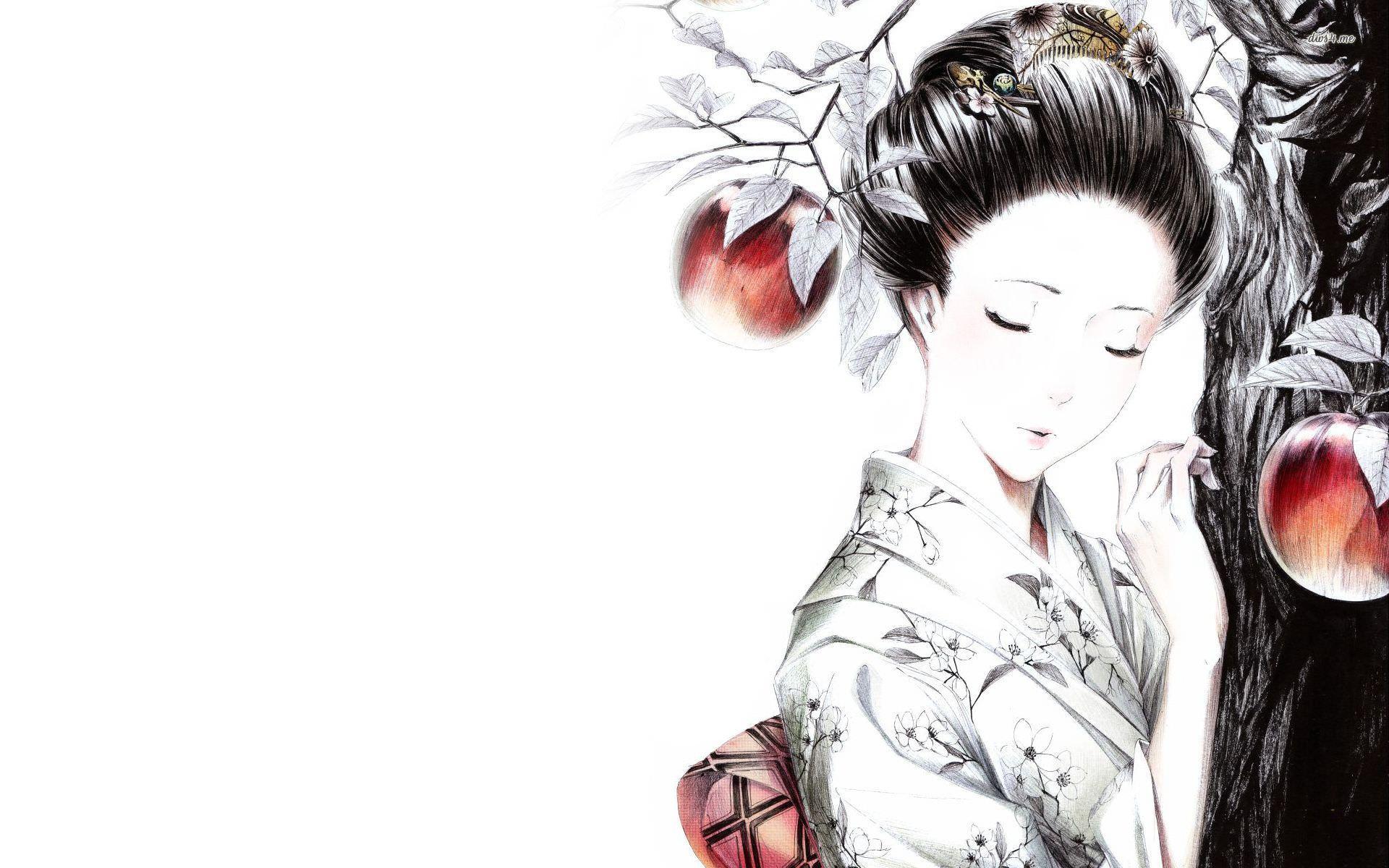 1920x1200 Geisha Wallpaper HD