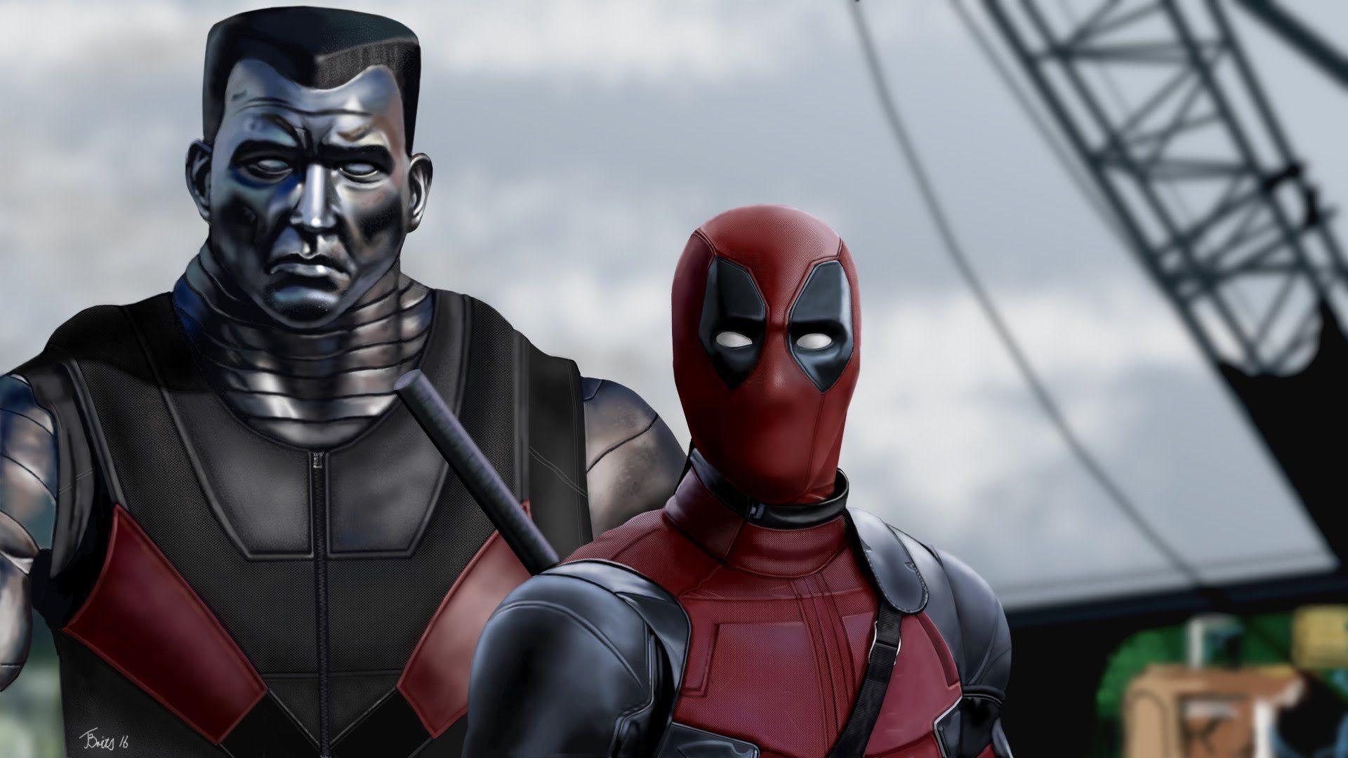 1920x1080 Deadpool & Colossus (GIMP Speed Painting)