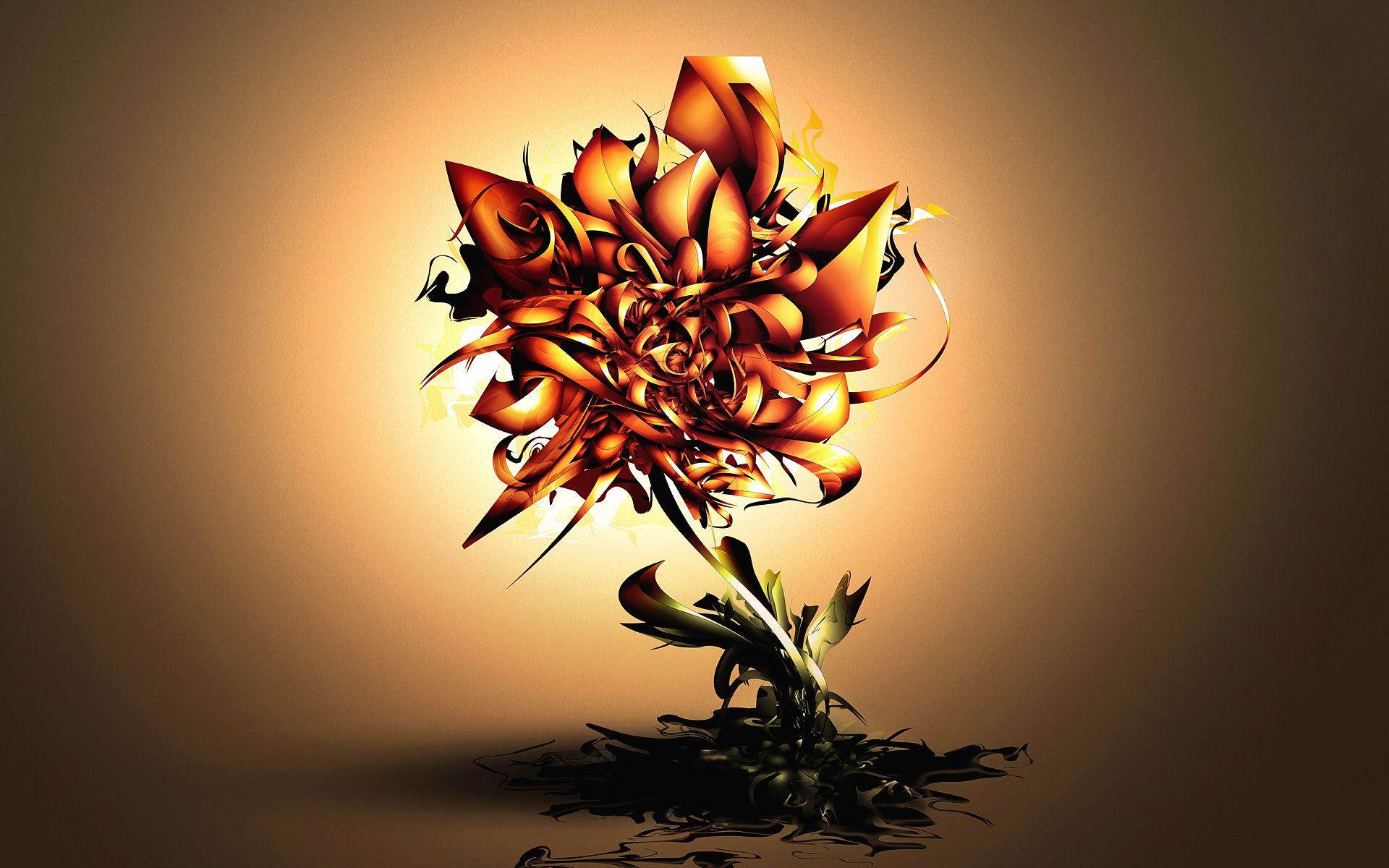 1920x1200 Fire Flowers Wallpaper HD