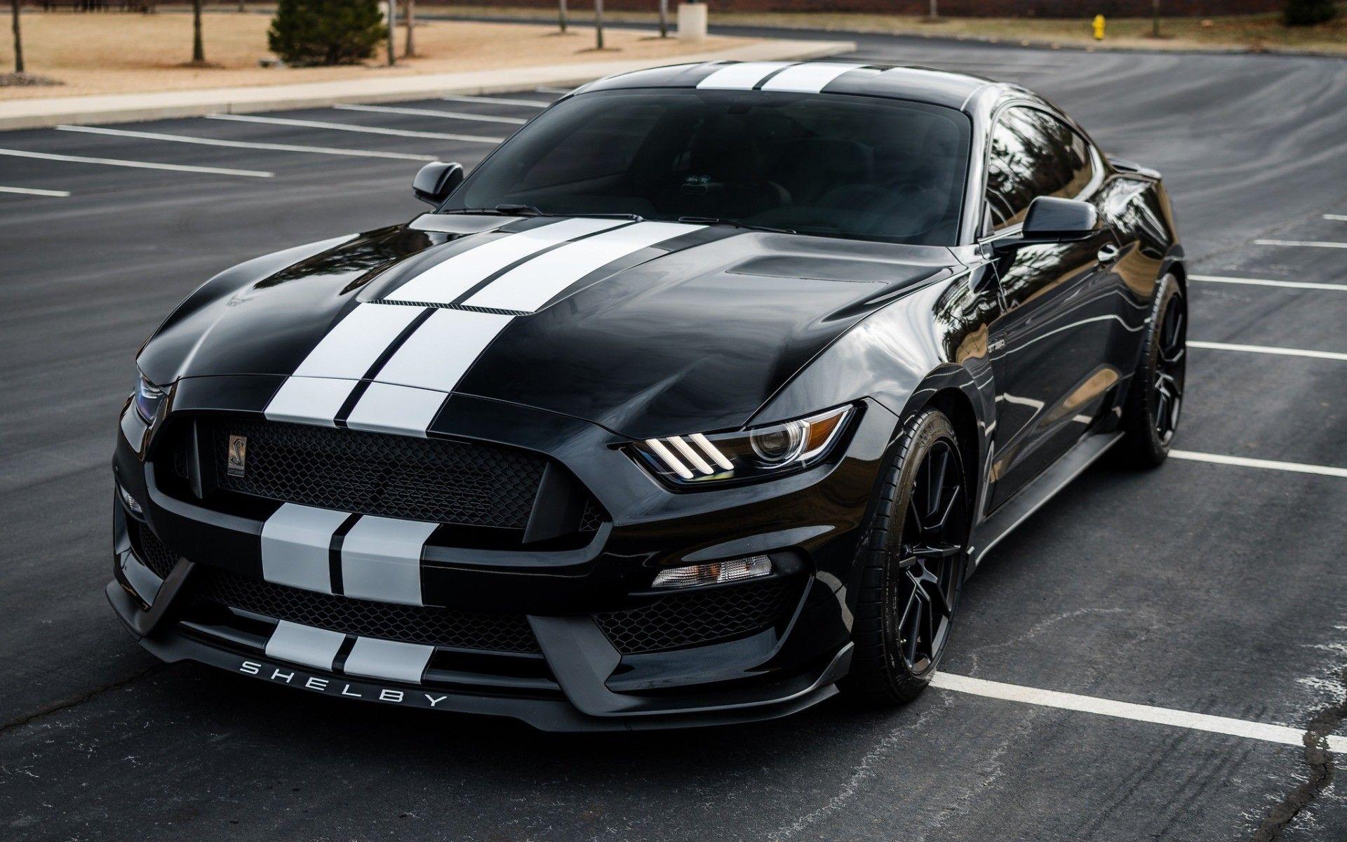1920x1200 Ford Mustang Shelby Gt Supercar, American Gt 2018 Negro HD Wallpaper