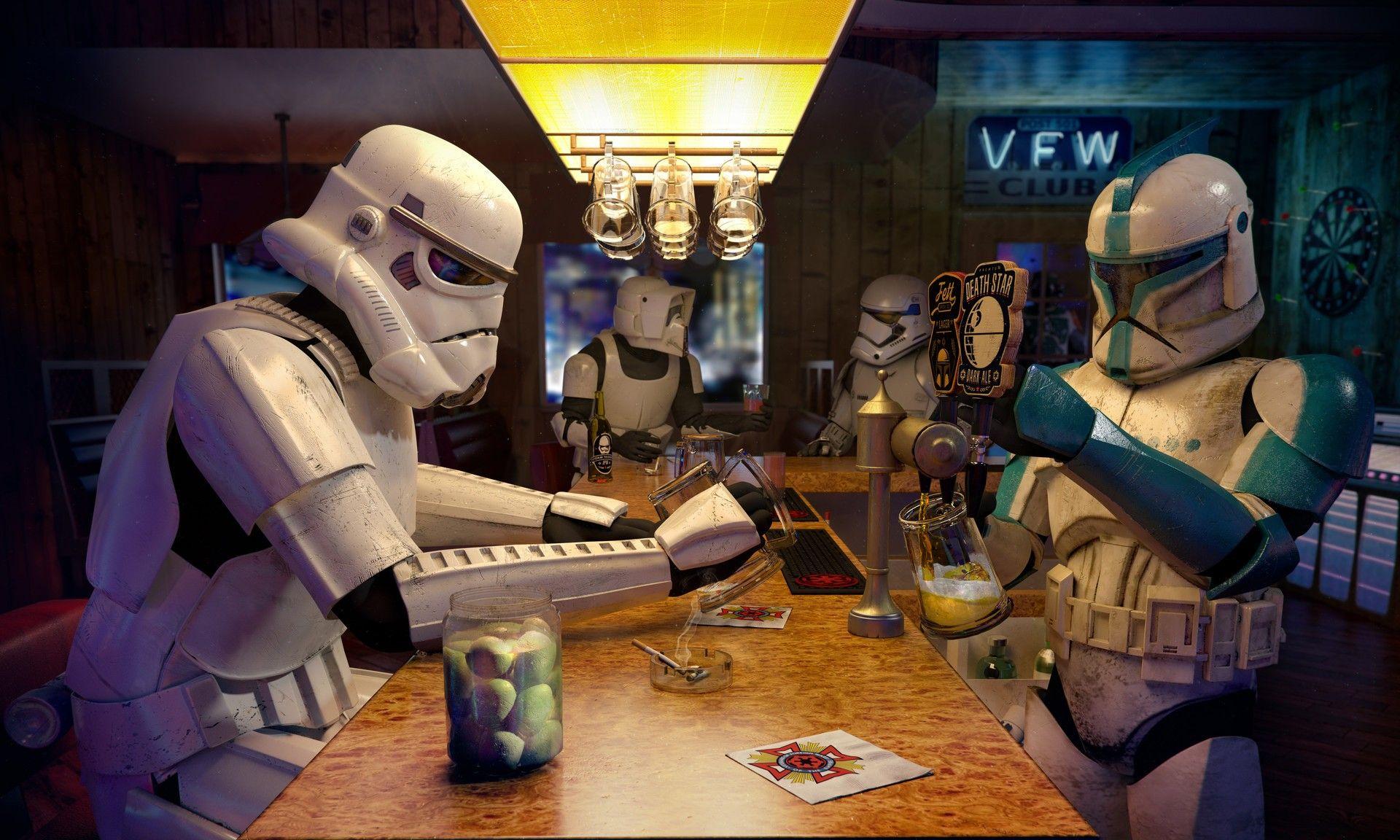 1920x1152 stormtrooper, Clone Trooper, Scout Trooper, Bar, Star Wars Wallpaper HD / Desktop and Mobile Background