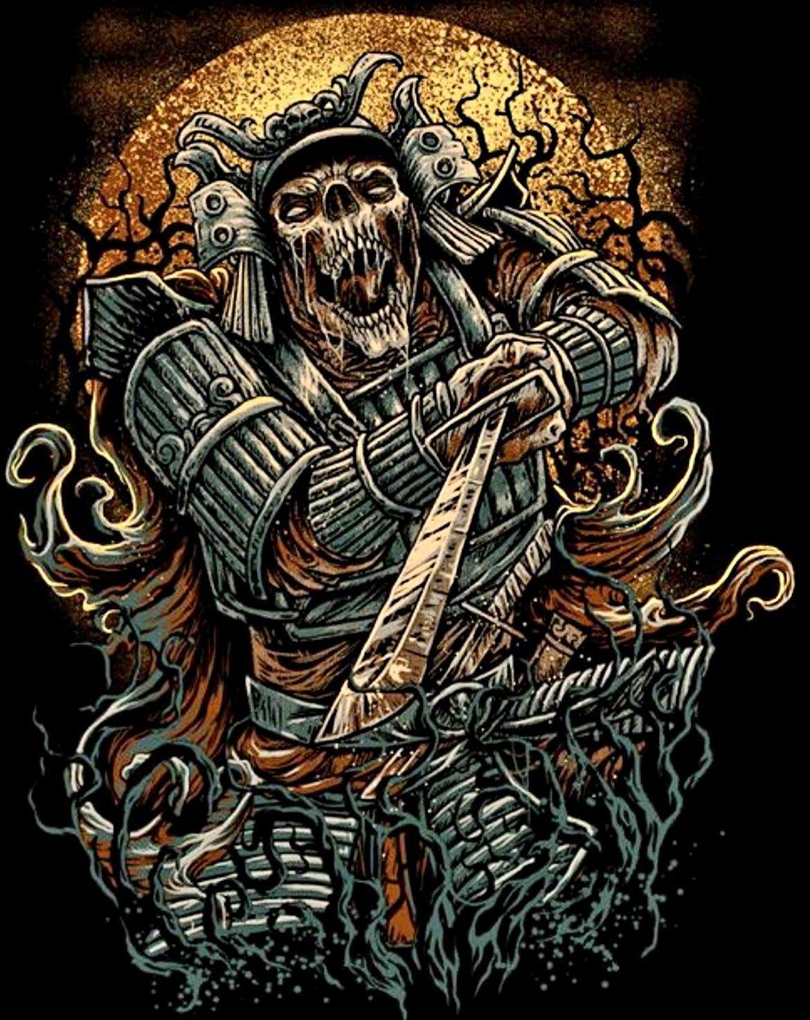 1170x1474 Shadow Warrior 2. Skull art, Skull picture, Warrior tattoos