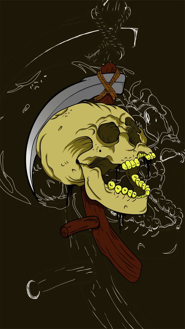 720x1280 skull wallpaper