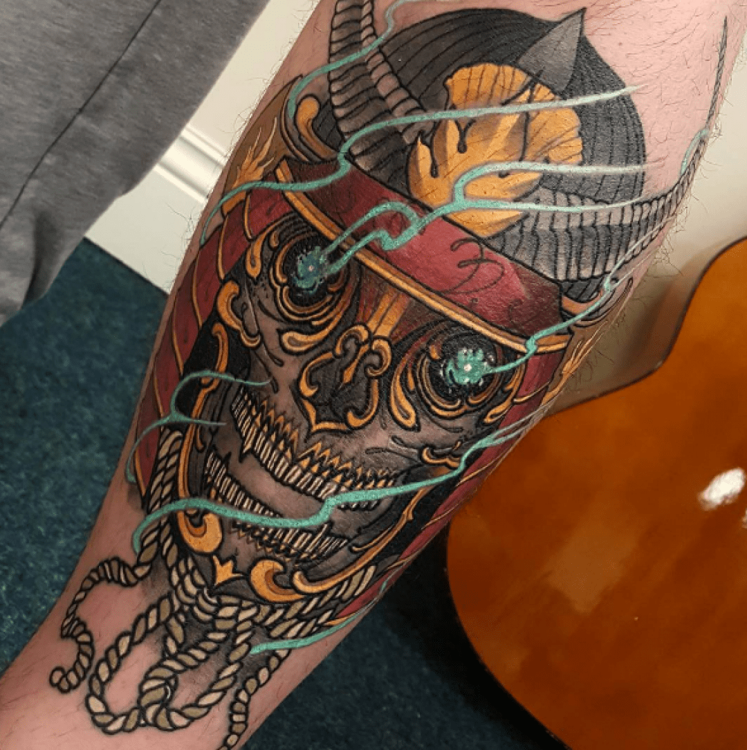 1080x1084 Japanese Samurai Skull Tattoo Design Japanese Style Tattoos