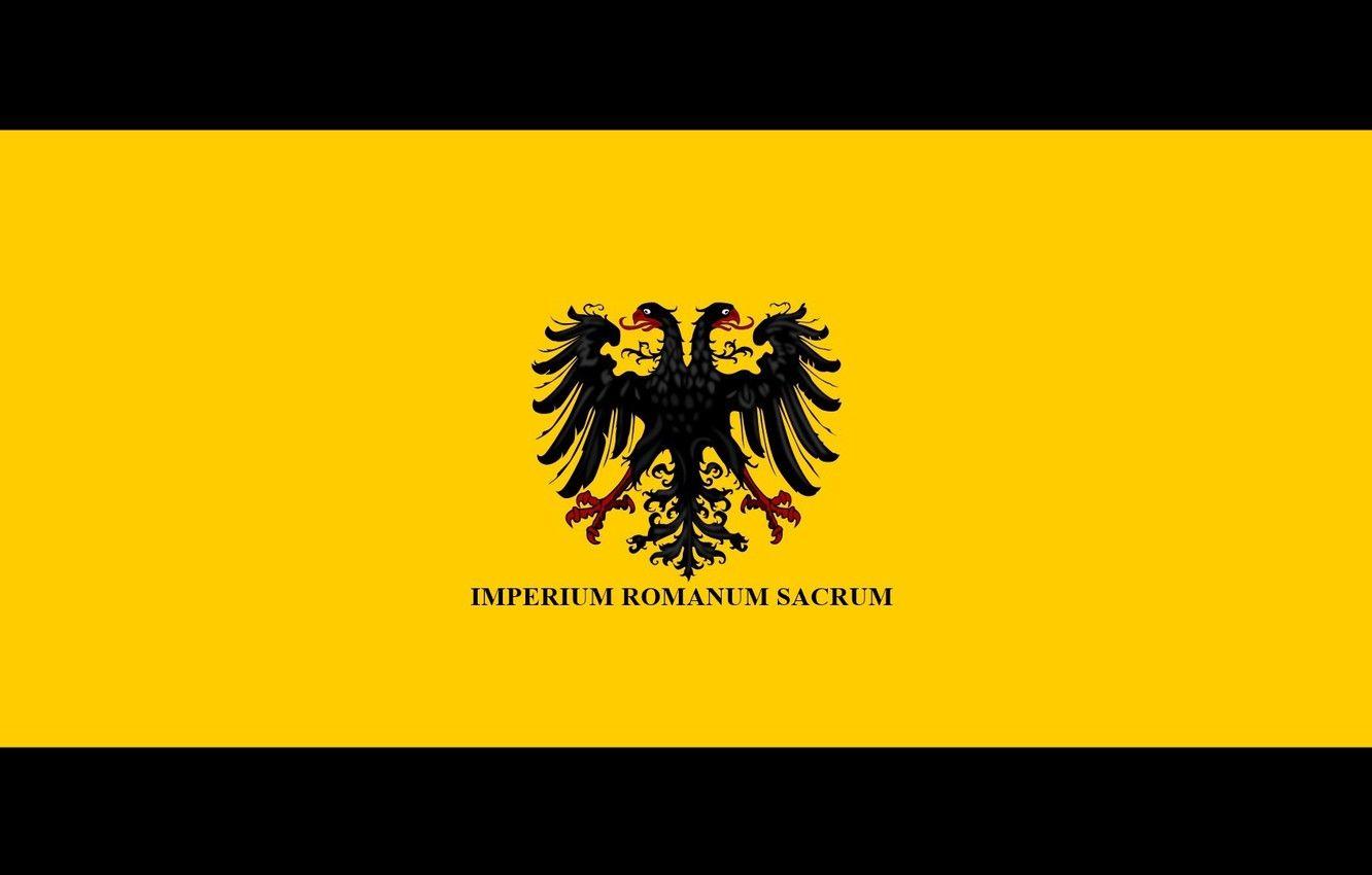 1332x850 Photo Wallpaper Yellow, Eagle, Flag, Empire, Holy Roman HD Wallpaper