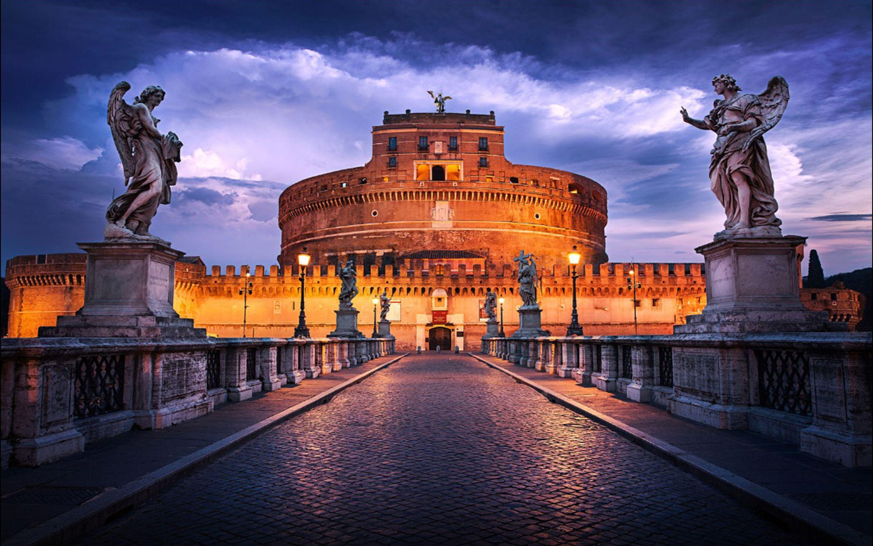 2880x1800 Castel Sant'angelo Is Towering Cylindrical Building In Parco Adriano, Rome, Italy, Commissioned By The Roman Emperor Hadrian :