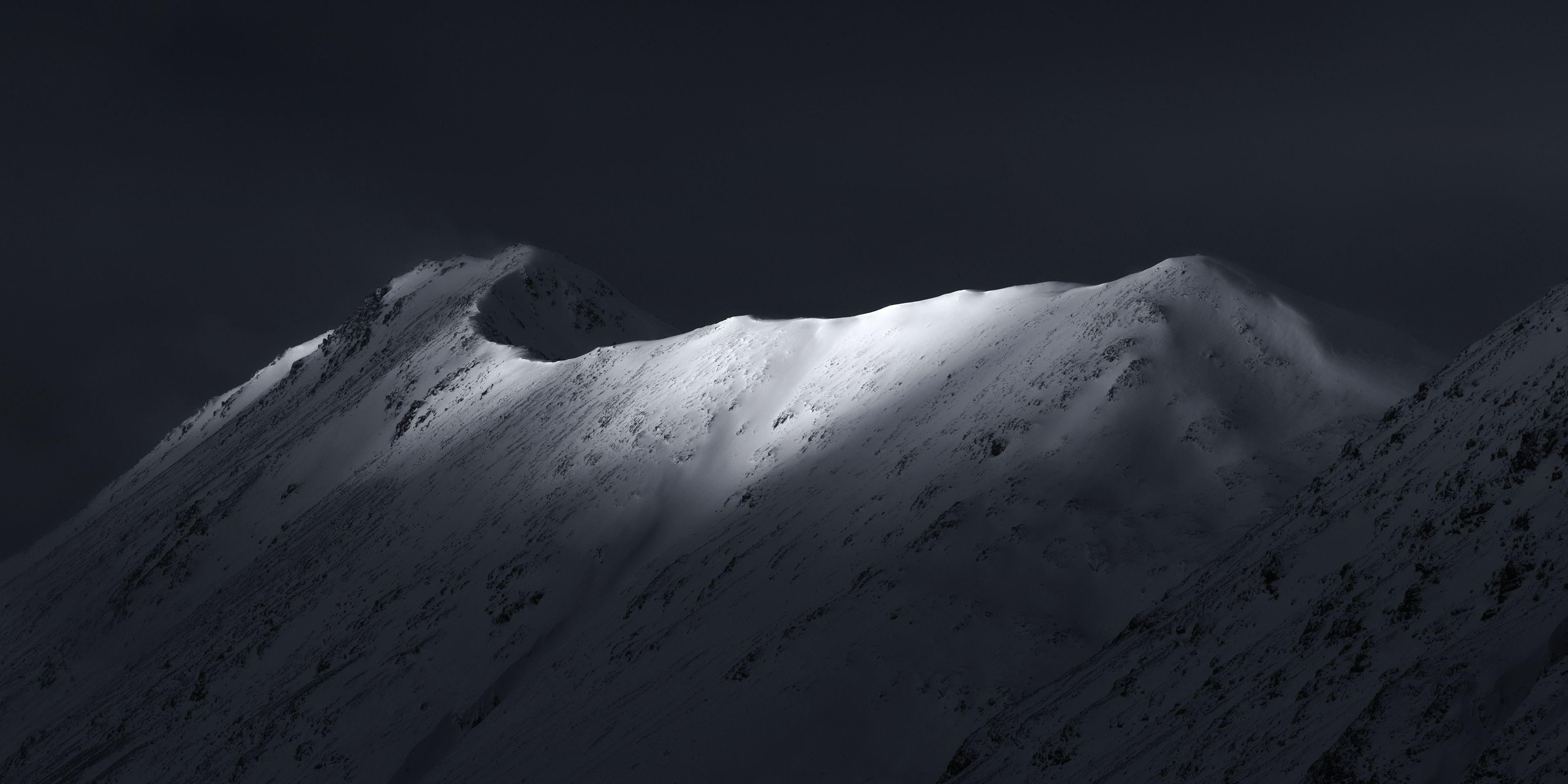 3840x1920 Dark Night Mountains 4k, HD Nature, 4k Wallpaper, Image, Background, Photo and Picture