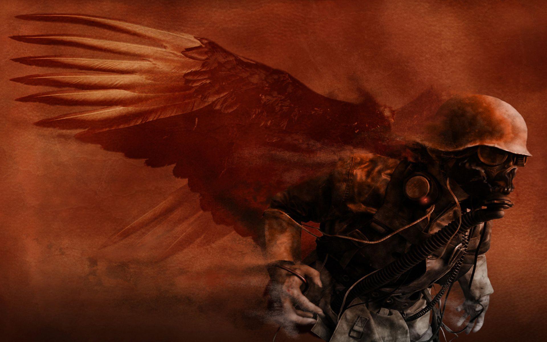 1920x1200 DARK IMAGES. Gothic wallpaper, Angel wallpaper, Gas mask