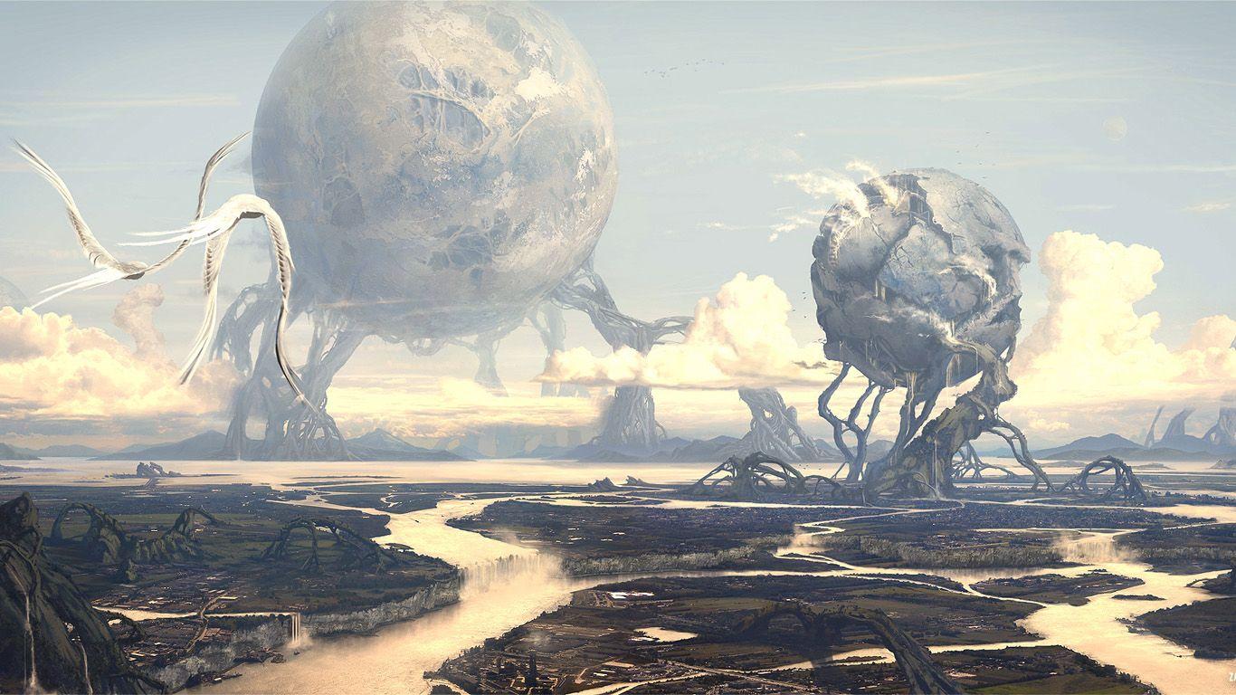1366x768 Surrealism HD Desktop Wallpaper Kecbio