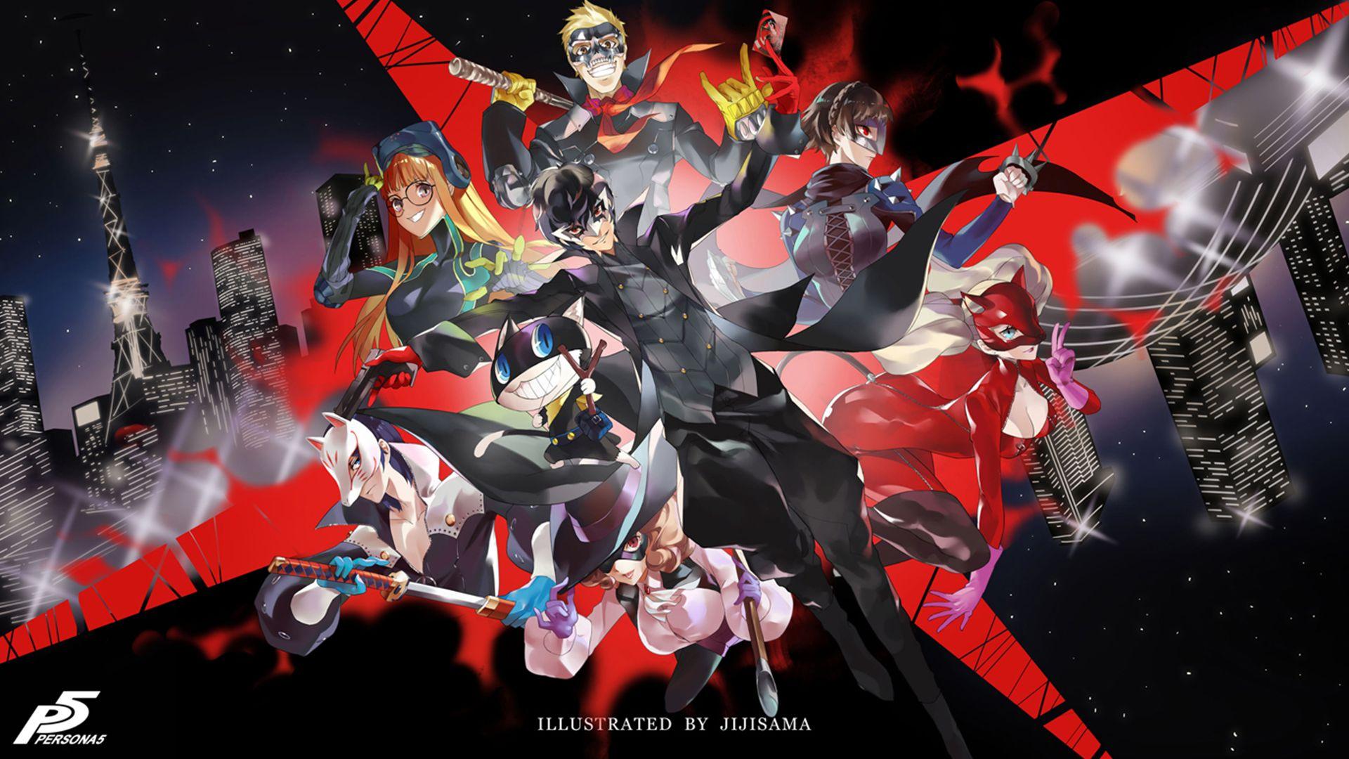 1920x1080 1920x1080 Ryuji Sakamoto, Ann Takamaki, Joker (Persona), Makoto Niijima, Yusuke Kitagawa, Morgana (Persona), Haru Okumura, Anime, Video Game, Futaba Sakura, Persona 5 wallpaper JPG