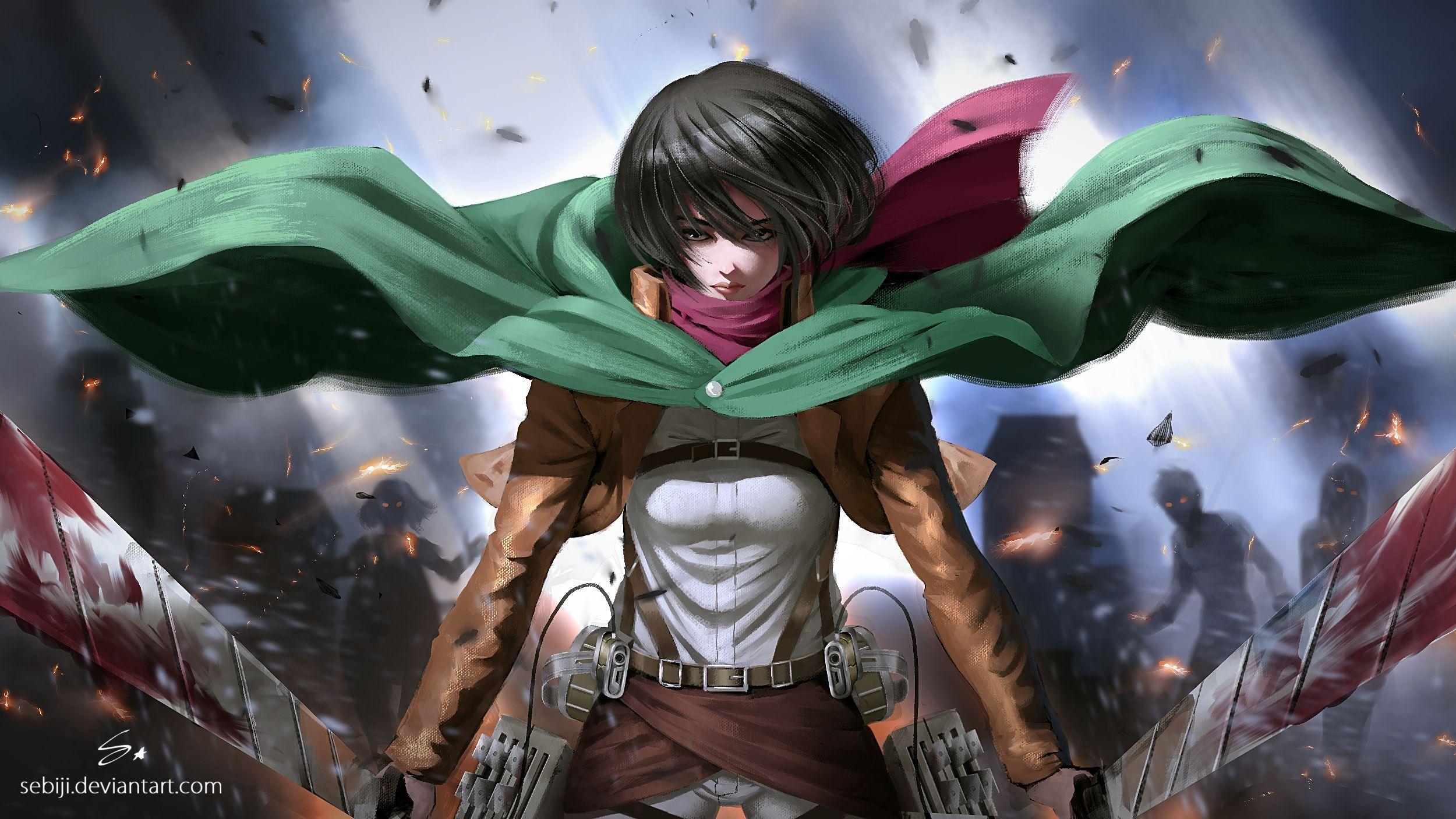 2500x1406 Anime Attack On Titan Mikasa Wallpaper