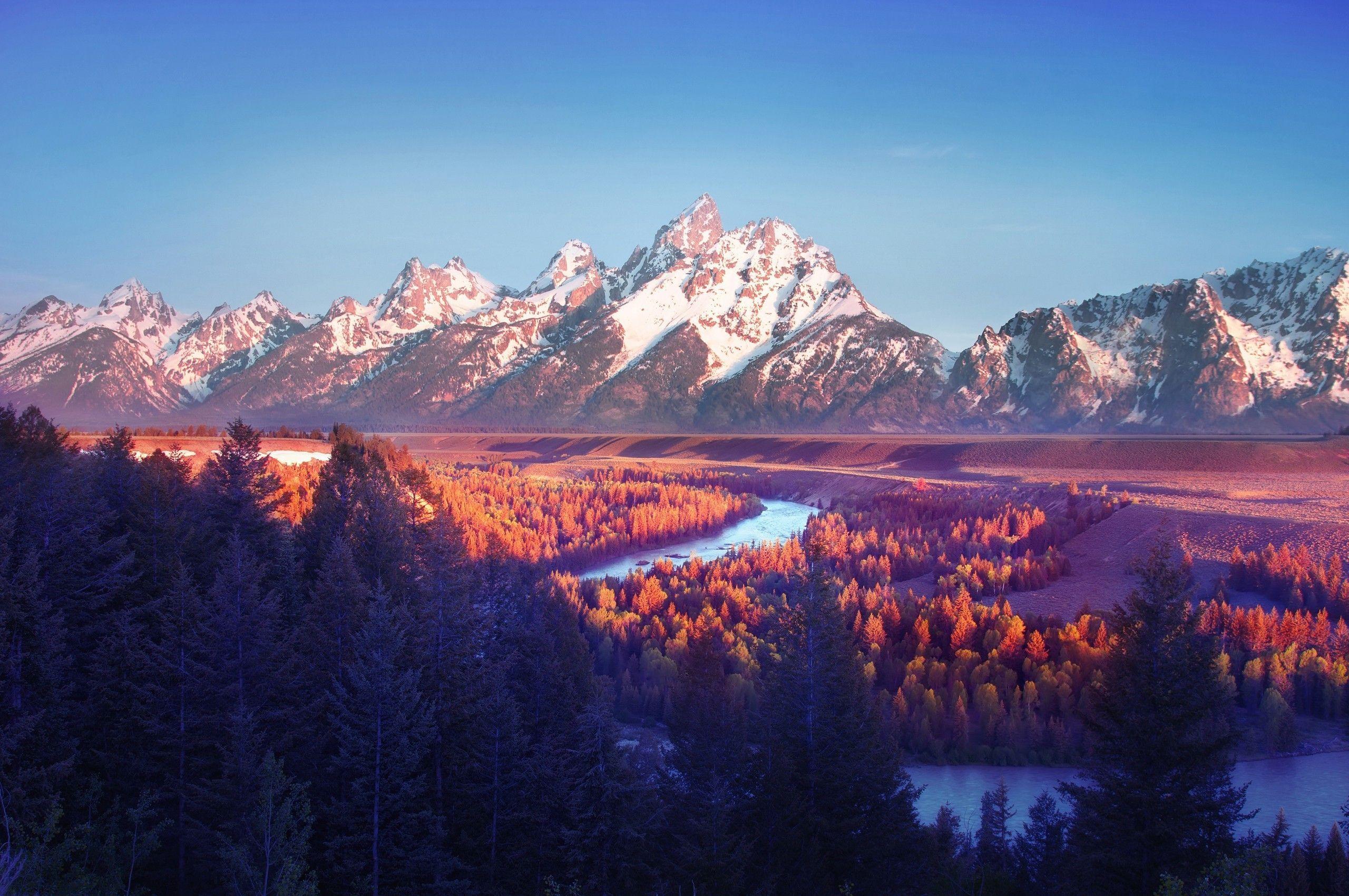 2560x1700 mountains, #Wyoming, #landscape, #snake river overlook, #Grand Teton National Park, wallpaper. Teton national park, Mountain landscape, Grand teton national park
