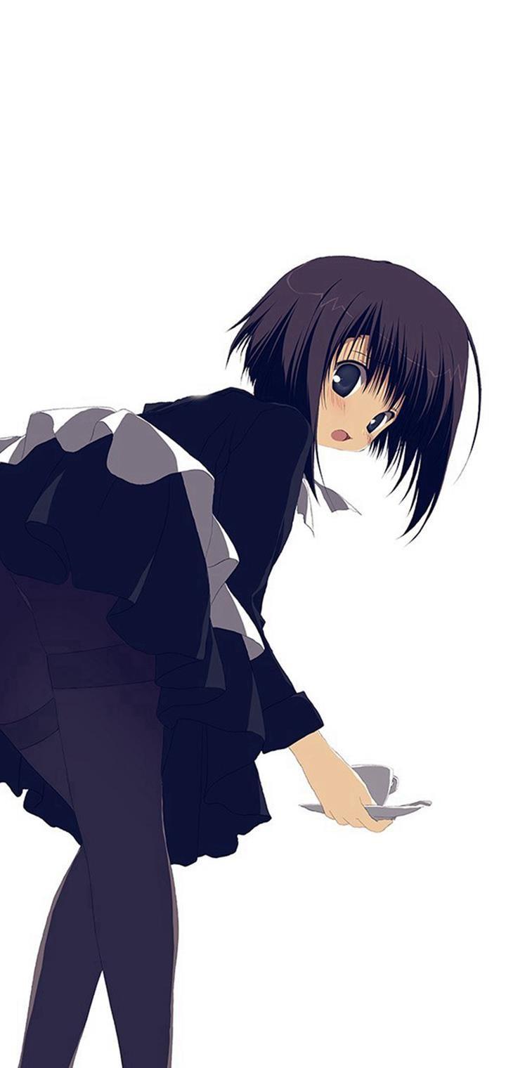 720x1520 Girl Anime Black Dress Cute Illustration Art Japanese Phone Wallpaper Download