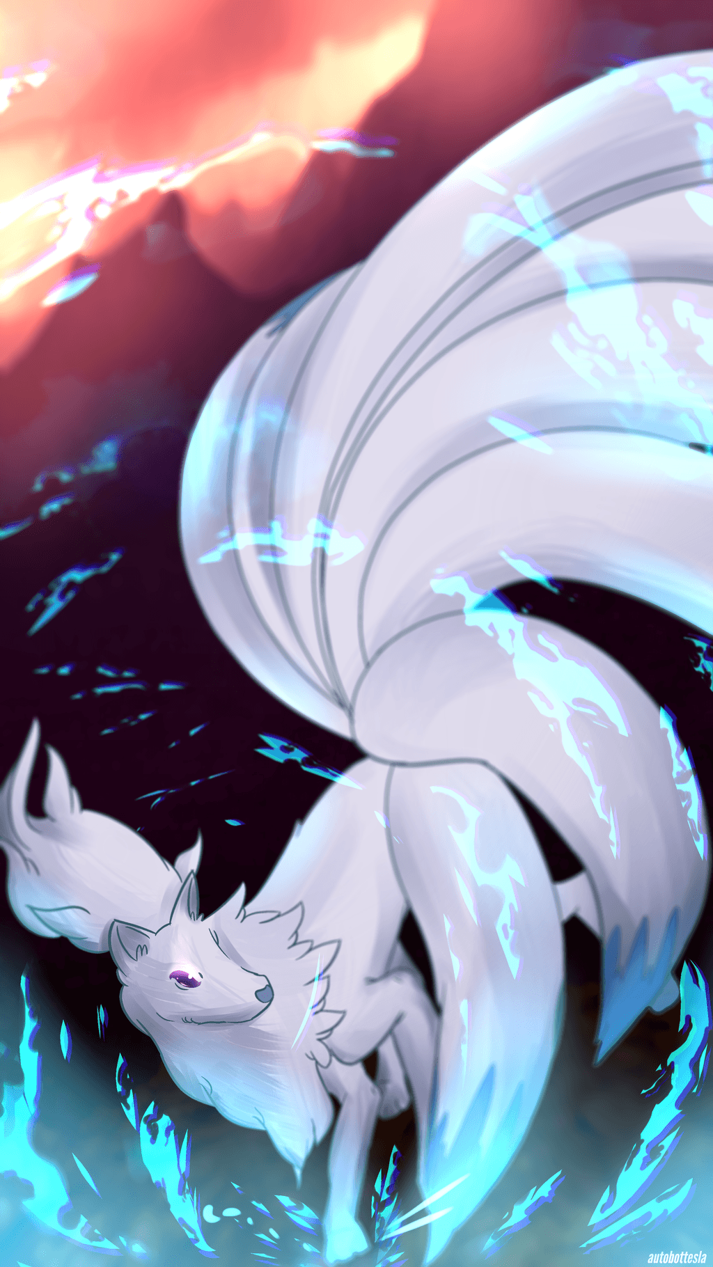1024x1820 Day 358. Ninetales (Shiny)