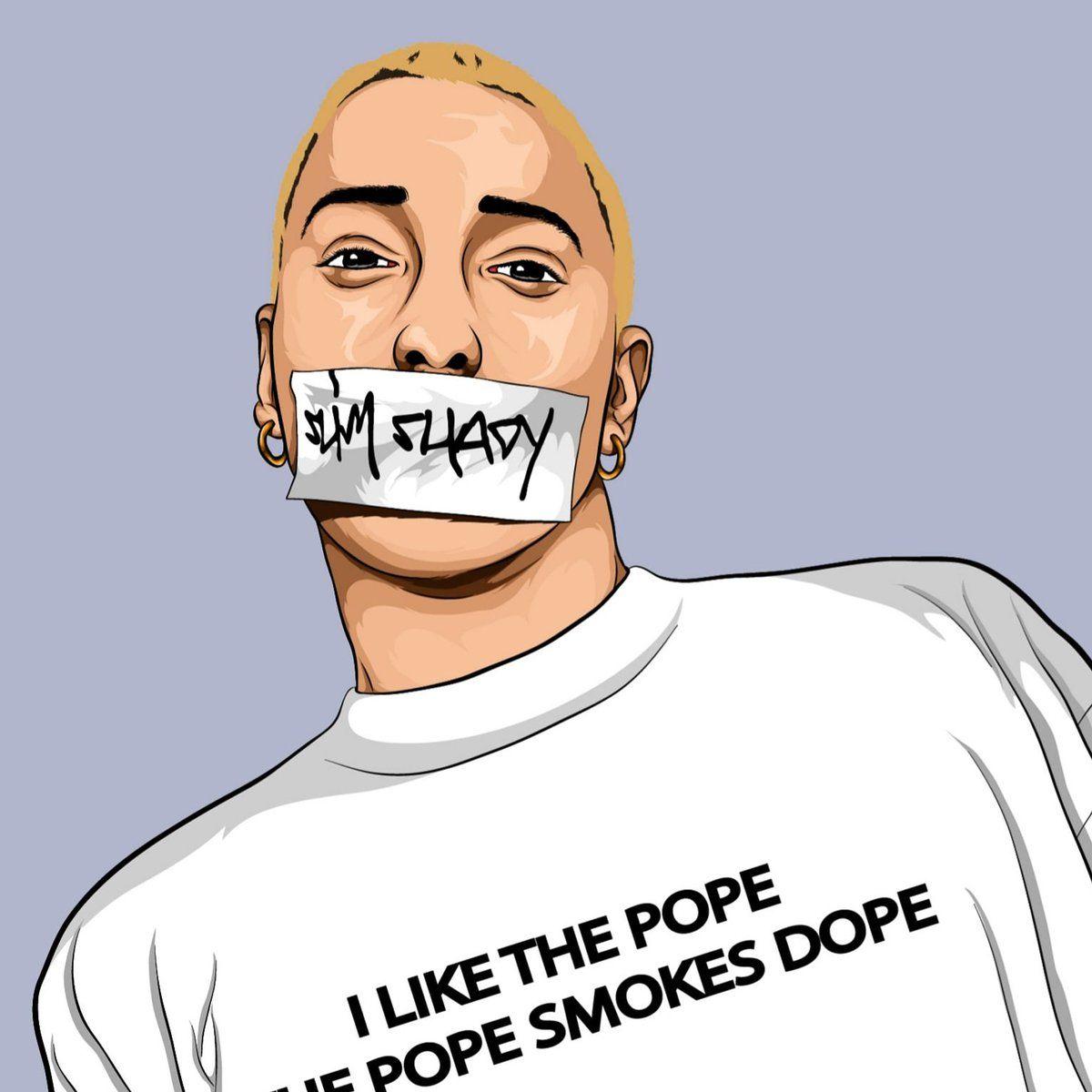 1200x1200 Artwork Slim Shady Cartoon