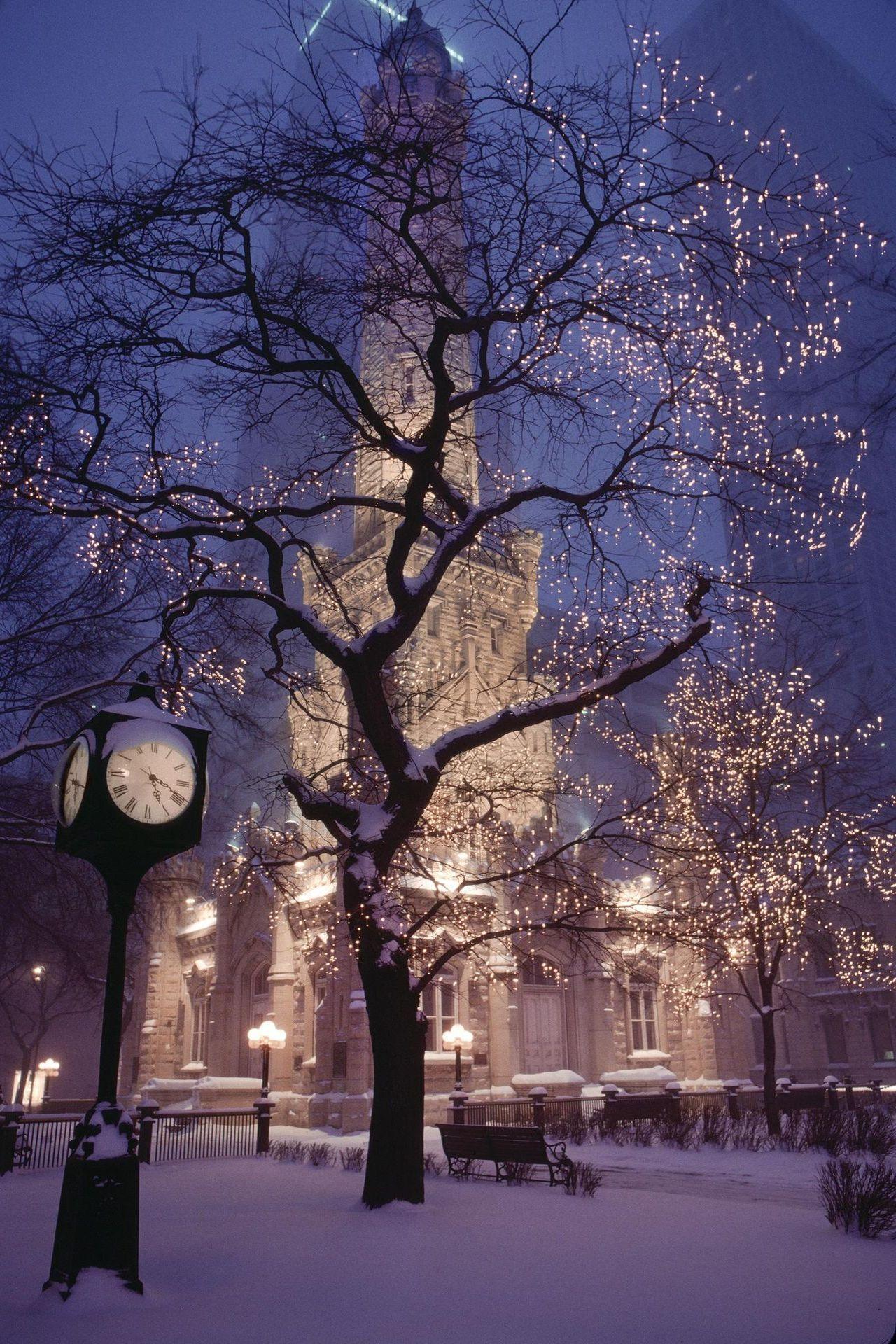 1280x1920 Snow Night Wallpaper HD