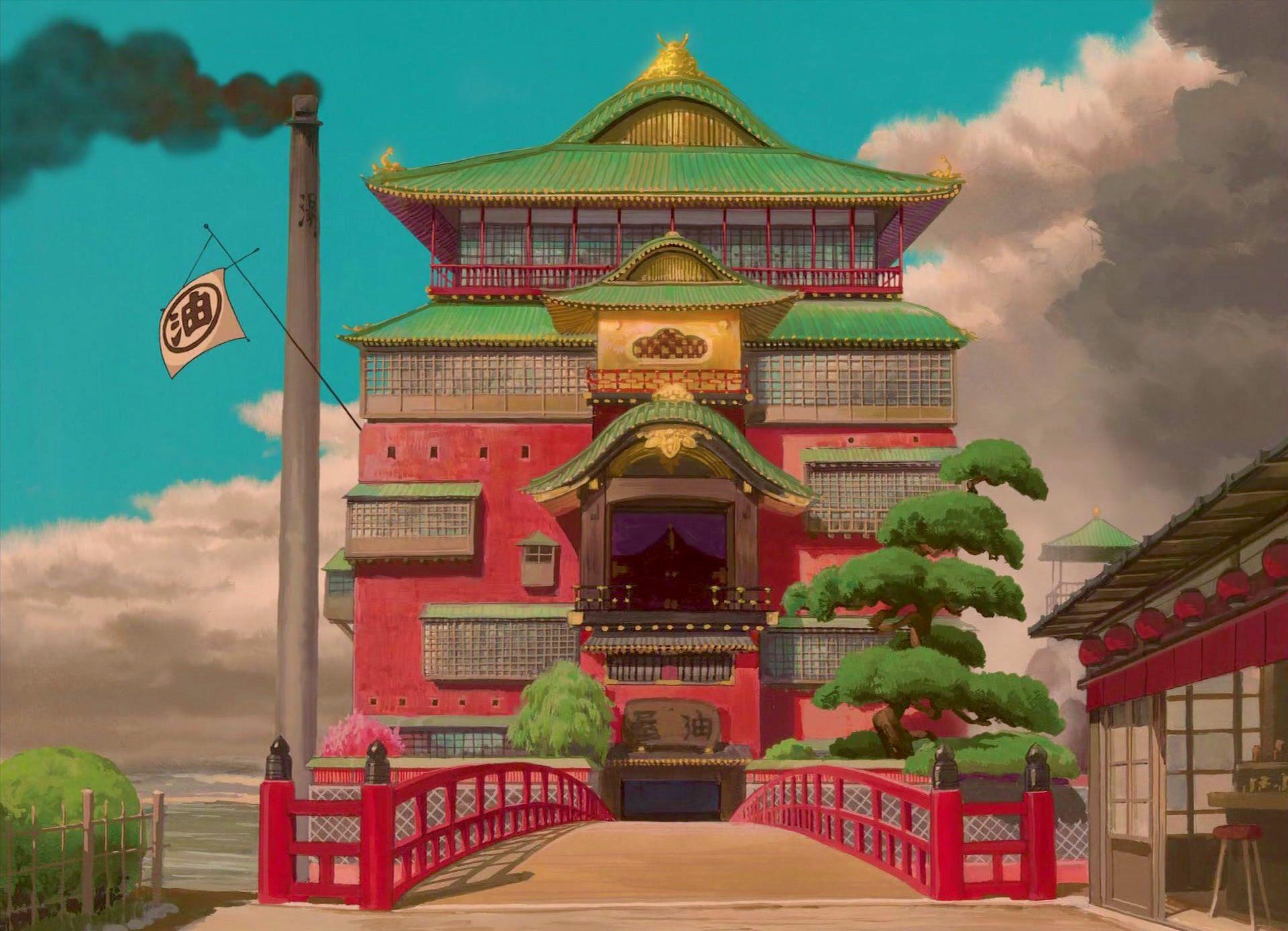 1920x1388 IMAGE. spirited away bath house wallpaper