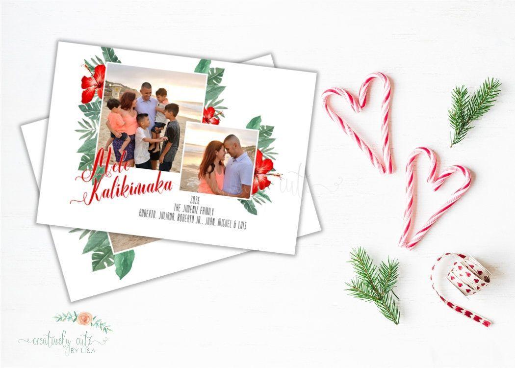 1050x750 Mele Kalikimaka Hawaiian Christmas Card Photo Christmas. Etsy. Tropical christmas cards, Christmas photo cards, Hawaiian christmas