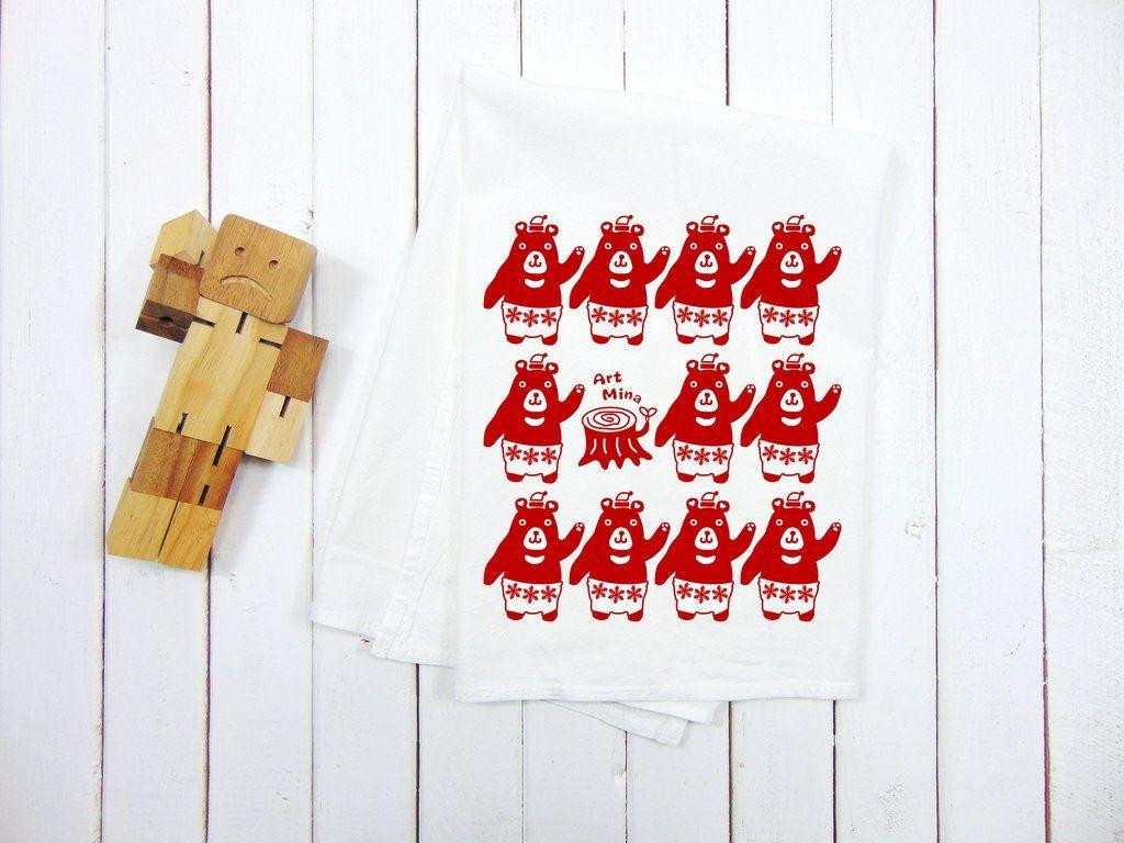 1024x768 Hawaiian Mele Kalikimaka Bear Tea Towel