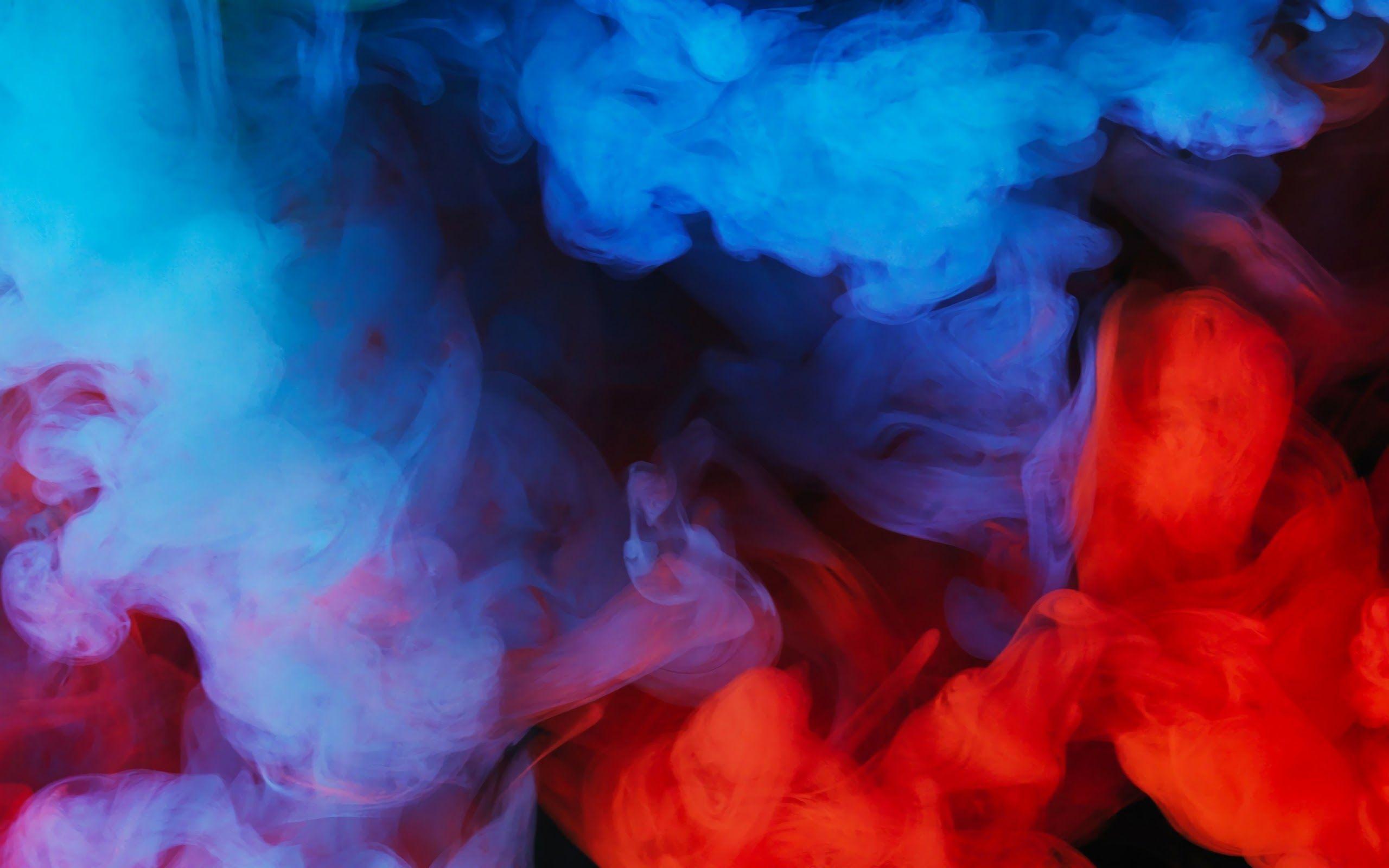 2560x1600 Blue Red Smoke Abstract 4K Wallpaper