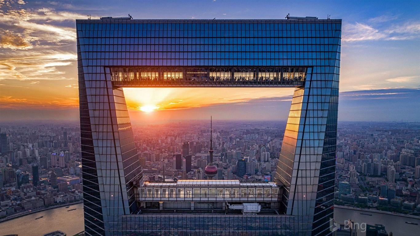 1366x768 The Shanghai World Financial Center In China 2017 Bing Desktop Wallpaper