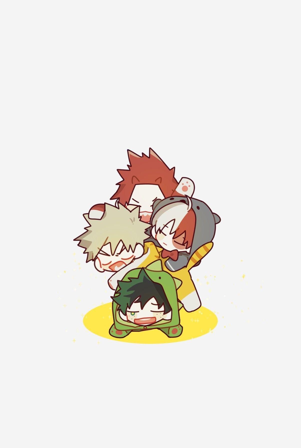 1205x1795 Todoroki Bakugou Deku And Kirishima Wallpaper & Background Download