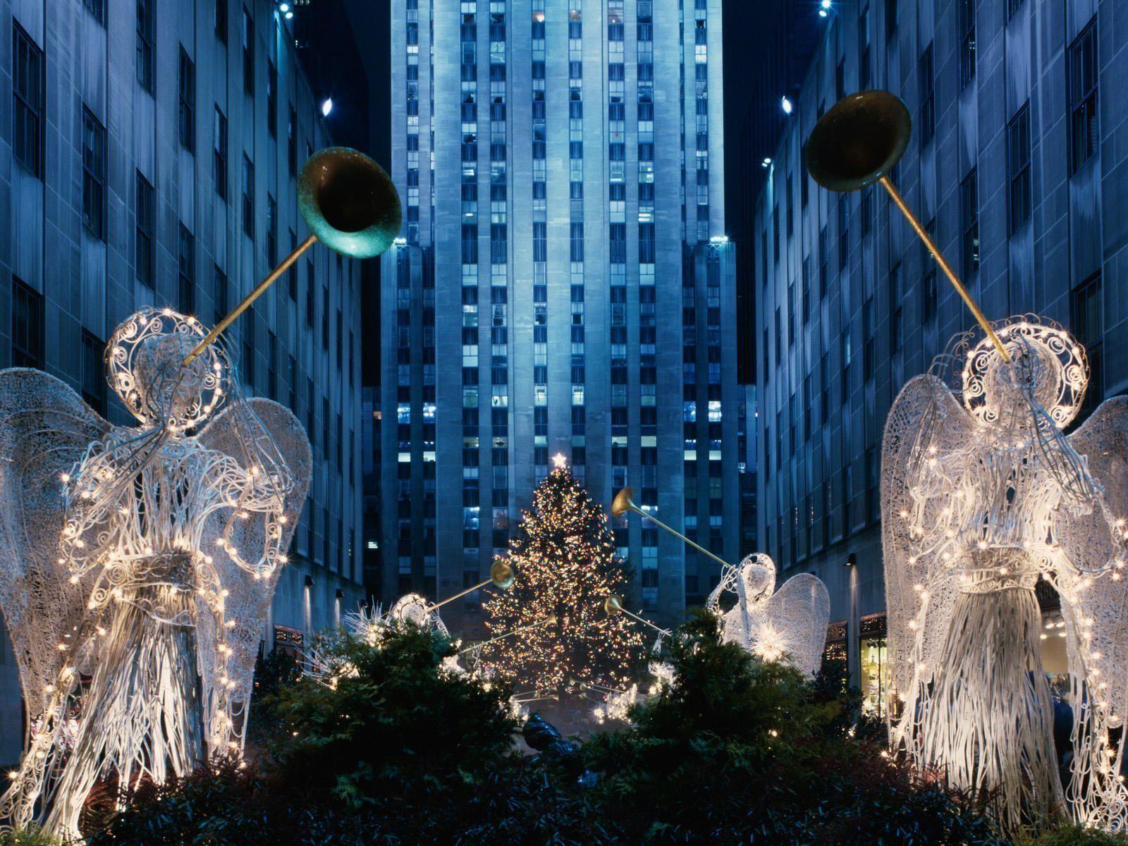 1600x1200 Rockefeller Christmas Background. New York Christmas Wallpaper - Nyc christmas, New york christmas, New york city christmas